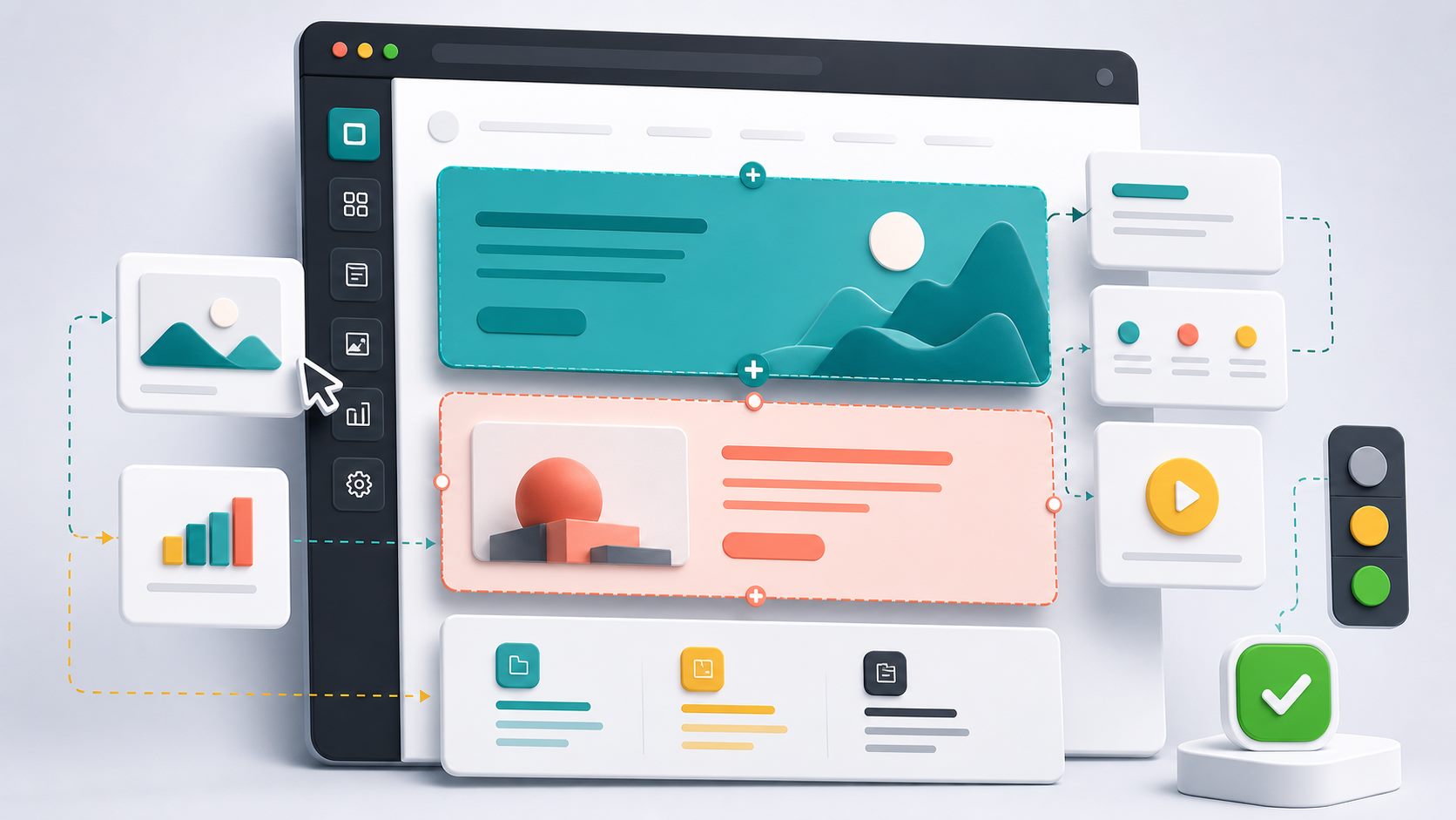 Secciones de landing creadas sobre una web existente